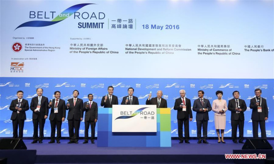 Zhang Dejiang (C), chairman of the Standing Committee of China's National People's Congress, attends the opening ceremony of the Belt and Road Summit in Hong Kong, south China, May 18, 2016. (Photo: Xinhua/Pang Xinglei) Zhang Dejiang (C), chairman of the Standing Committee of China's National People's Congress, attends the opening ceremony of the Belt and Road Summit in Hong Kong, south China, May 18, 2016. (Photo: Xinhua/Pang Xinglei)