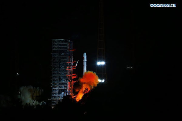 A Long March-3A carrier rocket carrying the 22nd satellite in the BeiDou Navigation Satellite System (BDS) lifts off from Xichang Satellite Launch Center, southwest China's Sichuan Province, March 30, 2016.(Photo/Xinhua) A Long March-3A carrier rocket carrying the 22nd satellite in the BeiDou Navigation Satellite System (BDS) lifts off from Xichang Satellite Launch Center, southwest China's Sichuan Province, March 30, 2016.(Photo/Xinhua)