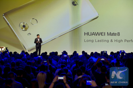 Photo taken on Feb. 21 shows the Huawei press conference held on the eve of the official start of the Mobile World Congress (MWC) in Barcelona, Spain. (Photo: Xinhua/Lino De Vallier) Photo taken on Feb. 21 shows the Huawei press conference held on the eve of the official start of the Mobile World Congress (MWC) in Barcelona, Spain. (Photo: Xinhua/Lino De Vallier)