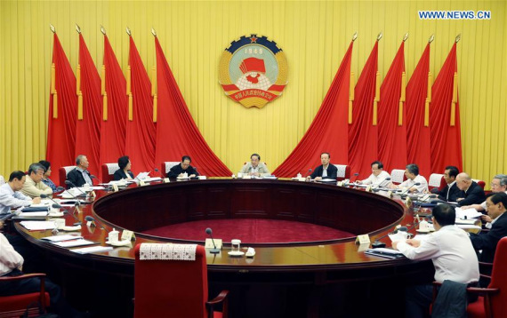 Yu Zhengsheng (C), chairman of the National Committee of the Chinese People's Political Consultative Conference (CPPCC), presides over the 44th chairpersons' meeting of the 12th CPPCC National Committee in Beijing, capital of China, May 26, 2016. (Photo: Xinhua/Yao Dawei) Yu Zhengsheng (C), chairman of the National Committee of the Chinese People's Political Consultative Conference (CPPCC), presides over the 44th chairpersons' meeting of the 12th CPPCC National Committee in Beijing, capital of China, May 26, 2016. (Photo: Xinhua/Yao Dawei)