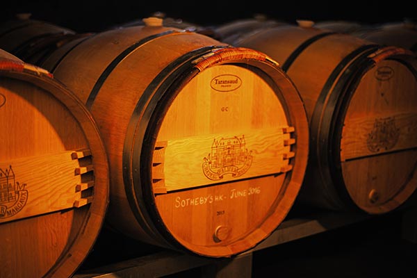 A barrel of the yet-to-be released 2015 vintage is a special feature of the Chateau Palmer auction on June 4. (Photo provided to China Daily) A barrel of the yet-to-be released 2015 vintage is a special feature of the Chateau Palmer auction on June 4. (Photo provided to China Daily)