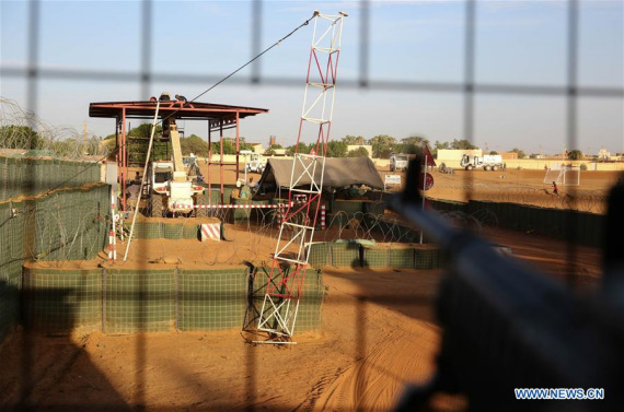 File photo taken on Oct. 28, 2015 shows an entrance of the United Nations Multidimensional Integrated Stabilization Mission in Mali (MINUSMA) camp in Gao. (Xinhua/Pan Siwei) File photo taken on Oct. 28, 2015 shows an entrance of the United Nations Multidimensional Integrated Stabilization Mission in Mali (MINUSMA) camp in Gao. (Xinhua/Pan Siwei)