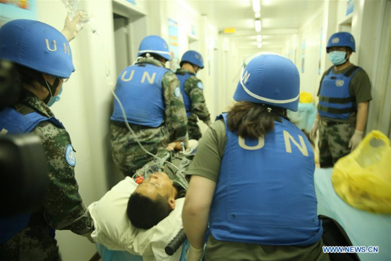 An injured Chinese peacekeeper is treated in Gao, Mali, May 31, 2016. (Photo: Xinhua/Zhao Ziquan) An injured Chinese peacekeeper is treated in Gao, Mali, May 31, 2016. (Photo: Xinhua/Zhao Ziquan)