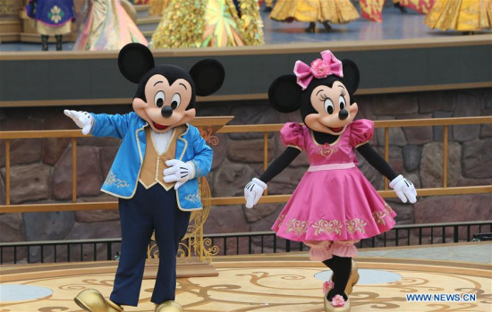 Mickey and Minnie are seen during a opening ceremony held in Shanghai Disney Resort in Shanghai, east China, June 16, 2016. The Shanghai Disney Resort, its 12th Disney resorts around the world, opened here on Thursday. (Xinhua/Ren Long) Mickey and Minnie are seen during a opening ceremony held in Shanghai Disney Resort in Shanghai, east China, June 16, 2016. The Shanghai Disney Resort, its 12th Disney resorts around the world, opened here on Thursday. (Xinhua/Ren Long)