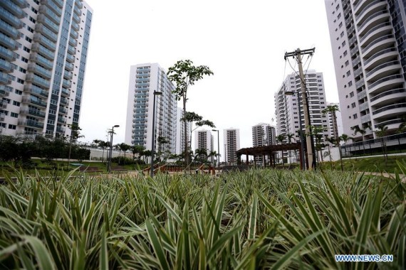 Photo taken on June 23, 2016 shows the Rio 2016 olympic village in Rio de Janeiro, Brazil. Rio 2016 unveils athletes' village to mark Olympic Day on Thursday. (Photo: Xinhua/Li Ming) Photo taken on June 23, 2016 shows the Rio 2016 olympic village in Rio de Janeiro, Brazil. Rio 2016 unveils athletes' village to mark Olympic Day on Thursday. (Photo: Xinhua/Li Ming)