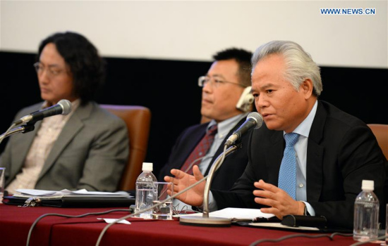 Wu Shicun (R), president of China's National Institute for South China Sea Studies, speaks during a press conference in Tokyo, Japan, June 24, 2016. (Xinhua/Ma Ping) Wu Shicun (R), president of China's National Institute for South China Sea Studies, speaks during a press conference in Tokyo, Japan, June 24, 2016. (Xinhua/Ma Ping)