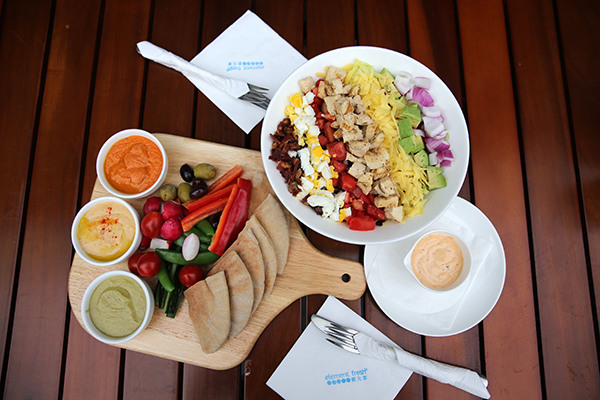 Food at an Element Fresh restaurant in Beijing. (Wang Zhuangfei/China Daily) Food at an Element Fresh restaurant in Beijing. (Wang Zhuangfei/China Daily)