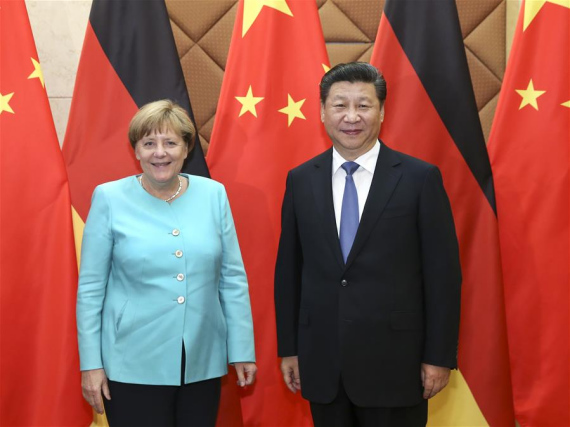 Chinese President Xi Jinping (R) meets with German Chancellor Angela Merkel in Beijing, capital of China, June 13, 2016. (Photo: Xinhua/Pang Xinglei) Chinese President Xi Jinping (R) meets with German Chancellor Angela Merkel in Beijing, capital of China, June 13, 2016. (Photo: Xinhua/Pang Xinglei)