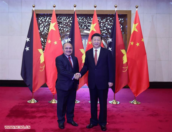 Chinese President Xi Jinping (R) meets with Peter O'Neill, prime minister of Papua New Guinea, in Beijing, capital of China, July 7, 2016. (Xinhua/Zhang Duo) Chinese President Xi Jinping (R) meets with Peter O'Neill, prime minister of Papua New Guinea, in Beijing, capital of China, July 7, 2016. (Xinhua/Zhang Duo)