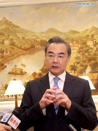 Chinese Foreign Minister Wang Yi speaks as he receives an interview during his visit in Colombo, Sri Lanka, July 9, 2016. The relationship between China and Sri Lanka has returned to healthy and stable development after the change of Sri Lankan government, Wang Yi said on Saturday. (Xinhua/Yang Meiju) Chinese Foreign Minister Wang Yi speaks as he receives an interview during his visit in Colombo, Sri Lanka, July 9, 2016. The relationship between China and Sri Lanka has returned to healthy and stable development after the change of Sri Lankan government, Wang Yi said on Saturday. (Xinhua/Yang Meiju)
