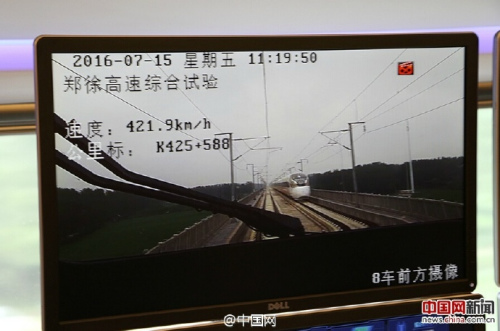 A train travelling at 420 km per hour. A train travelling at 420 km per hour.
