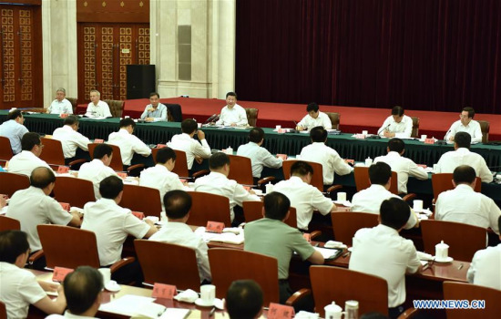 Chinese President Xi Jinping presides over a symposium on poverty alleviation in Yinchuan, northwest China's Ningxia Hui Autonomous Region, July 20, 2016. (Xinhua/Li Tao) Chinese President Xi Jinping presides over a symposium on poverty alleviation in Yinchuan, northwest China's Ningxia Hui Autonomous Region, July 20, 2016. (Xinhua/Li Tao)