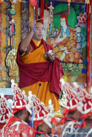 The 11th Panchen Lama Bainqen Erdini Qoigyijabu is seen on the Kalachakra ritual in Xigaze, southwest China's Tibet Autonomous Region, July 24, 2016. (Photo: Xinhua/Chogo) The 11th Panchen Lama Bainqen Erdini Qoigyijabu is seen on the Kalachakra ritual in Xigaze, southwest China's Tibet Autonomous Region, July 24, 2016. (Photo: Xinhua/Chogo)
