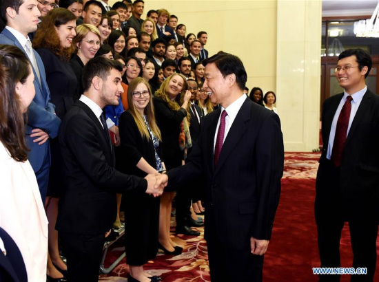 Chinese Vice President Li Yuanchao (2nd R) meets with delegates attending the Youth 20 meeting (Y20) in Beijing, capital of China, July 25, 2016. (Xinhua/Rao Aimin) Chinese Vice President Li Yuanchao (2nd R) meets with delegates attending the Youth 20 meeting (Y20) in Beijing, capital of China, July 25, 2016. (Xinhua/Rao Aimin)