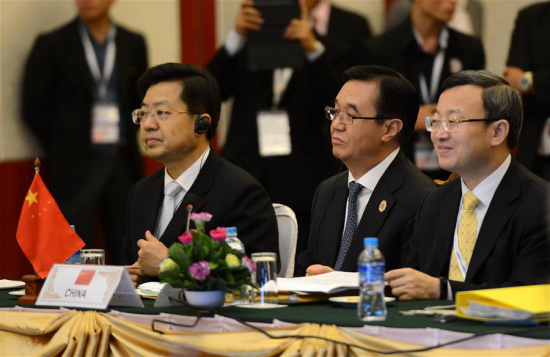 Chinese Minister of Commerce Gao Hucheng (C, front) attends the ASEAN Plus Three (China, Japan and South Korea), or 10+3 economic ministers' meeting in the Lao capital Vientiane, Aug. 4, 2016. (Xinhua/Liu Ailun) Chinese Minister of Commerce Gao Hucheng (C, front) attends the ASEAN Plus Three (China, Japan and South Korea), or 10+3 economic ministers' meeting in the Lao capital Vientiane, Aug. 4, 2016. (Xinhua/Liu Ailun)