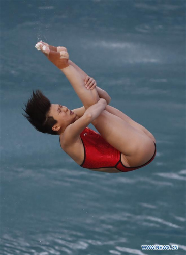 China's Shi Tingmao competes during the women's 3m springboard final of Diving at the 2016 Rio Olympic Games in Rio de Janeiro, Brazil, on Aug. 14, 2016. Shi Tingmao won the gold medal. (Xinhua/Fei Maohua) China's Shi Tingmao competes during the women's 3m springboard final of Diving at the 2016 Rio Olympic Games in Rio de Janeiro, Brazil, on Aug. 14, 2016. Shi Tingmao won the gold medal. (Xinhua/Fei Maohua)