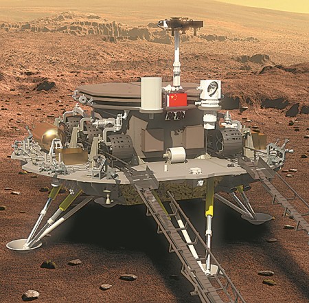 China unveils the design of its Mars probe on Aug. 23, 2016. (Photo provided to China Daily) China unveils the design of its Mars probe on Aug. 23, 2016. (Photo provided to China Daily)