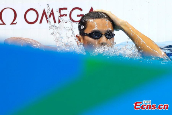 Chinese swimmer Ning Zetao watches at the end of the semifinal of Men's 100m freestyle at Rio Olympics in Rio de Janeiro, Brazil, Aug. 9, 2016. Ning ranked the 12th and failed to advance to the final. (Photo: China News Service/Fu Tian) Chinese swimmer Ning Zetao watches at the end of the semifinal of Men's 100m freestyle at Rio Olympics in Rio de Janeiro, Brazil, Aug. 9, 2016. Ning ranked the 12th and failed to advance to the final. (Photo: China News Service/Fu Tian)