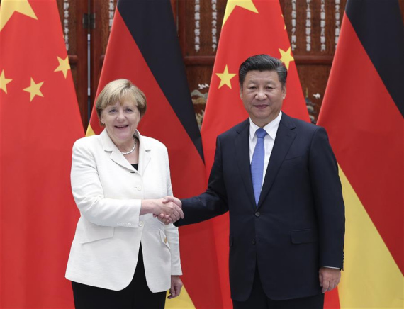 Chinese President Xi Jinping meets with German Chancellor Angela Merkel, who is here to attend the Group of 20 (G20) summit, in Hangzhou, capital of east China's Zhejiang Province, Sept. 5, 2016. (Photo: Xinhua/Pang Xinglei) Chinese President Xi Jinping meets with German Chancellor Angela Merkel, who is here to attend the Group of 20 (G20) summit, in Hangzhou, capital of east China's Zhejiang Province, Sept. 5, 2016. (Photo: Xinhua/Pang Xinglei)