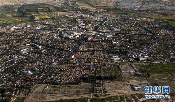 A bird's eye view of Tekes county in Northwest China's Xinjiang Uygur autonomous region. (Photo/Xinhua) A bird's eye view of Tekes county in Northwest China's Xinjiang Uygur autonomous region. (Photo/Xinhua)