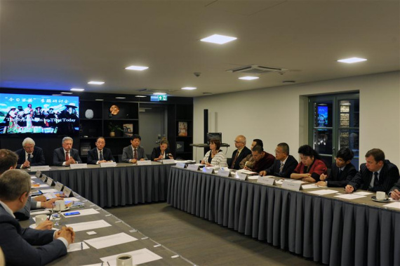 Members of a cultural exchange delegation from China's Tibet Autonomous Region attend a symposium in Riga, Latvia, Sept. 21, 2016. (Photo: Xinhua/Guo Qun) Members of a cultural exchange delegation from China's Tibet Autonomous Region attend a symposium in Riga, Latvia, Sept. 21, 2016. (Photo: Xinhua/Guo Qun)