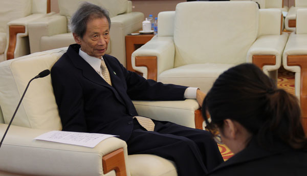 Eda Satsuki, Japan's Former President of the House of Councillors, speaks during an interview. (Photo by Zhang Ruoqiong/chinadaily.com.cn) Eda Satsuki, Japan's Former President of the House of Councillors, speaks during an interview. (Photo by Zhang Ruoqiong/chinadaily.com.cn)