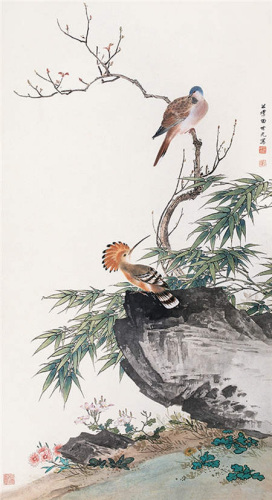 A painting by Tian Shiguang is among the exhibits at an exhibition at CAFA. [Photo provided to China Daily]