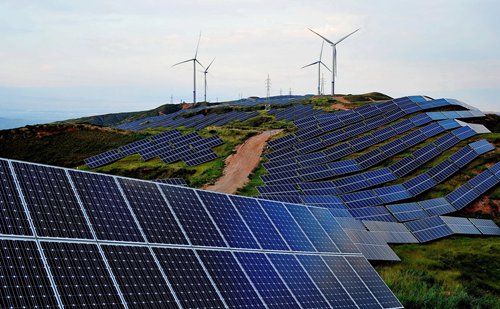 Photovoltaic and wind power plants generate electricity in Zhangjiakou, North China's Hebei Province. Seizing the opportunity offered by the Beijing 2022 Winter Olympic Games, Zhangjiakou has accelerated the construction of power plants that use renewable energy sources. (Photo/Xinhua) Photovoltaic and wind power plants generate electricity in Zhangjiakou, North China's Hebei Province. Seizing the opportunity offered by the Beijing 2022 Winter Olympic Games, Zhangjiakou has accelerated the construction of power plants that use renewable energy sources. (Photo/Xinhua)