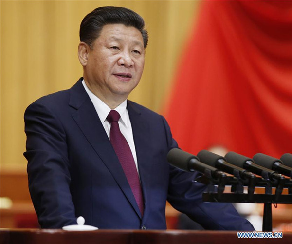 Chinese President Xi Jinping addresses a gathering to commemorate the 80th anniversary of the victory of the Long March at the Great Hall of the People in Beijing, capital of China, Oct. 21, 2016. (Xinhua/Ju Peng) Chinese President Xi Jinping addresses a gathering to commemorate the 80th anniversary of the victory of the Long March at the Great Hall of the People in Beijing, capital of China, Oct. 21, 2016. (Xinhua/Ju Peng)