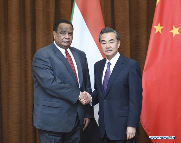 Chinese Foreign Minister Wang Yi (R) holds talks with Sudan's Foreign Minister Ibrahim Ghandour in Beijing, capital of China, Oct. 28, 2016. (Xinhua/Zhang Ling) Chinese Foreign Minister Wang Yi (R) holds talks with Sudan's Foreign Minister Ibrahim Ghandour in Beijing, capital of China, Oct. 28, 2016. (Xinhua/Zhang Ling)