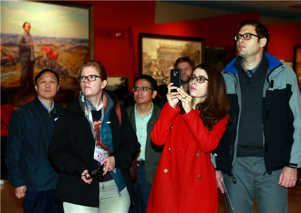 Aniseh Abdall from Jordan, now studying in Tsinghua University for post-doctorate degree, visits the Long March exhibit at the China People's Revolution Military Museum. (Photo by ZOU HONG/CHINA DAILY) Aniseh Abdall from Jordan, now studying in Tsinghua University for post-doctorate degree, visits the Long March exhibit at the China People's Revolution Military Museum. (Photo by ZOU HONG/CHINA DAILY)