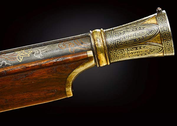 A detail of the imperial matchlock musket owned by Emperor Qianlong. (Photo/sothebys.com) A detail of the imperial matchlock musket owned by Emperor Qianlong. (Photo/sothebys.com)