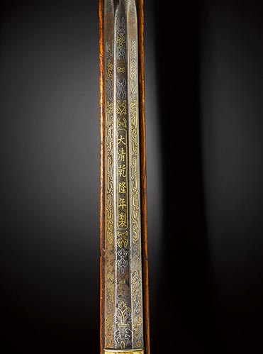 A detail of the imperial matchlock musket owned by Emperor Qianlong. (Photo/sothebys.com) A detail of the imperial matchlock musket owned by Emperor Qianlong. (Photo/sothebys.com)