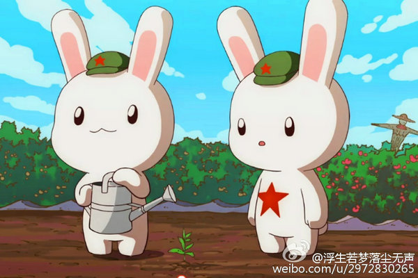 A still from animation series Those Rabbits (Na Nian Na Tu Na Shi). (Photo/Sina Weibo)