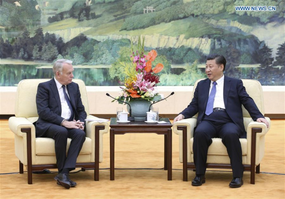 Chinese President Xi Jinping (R) meets with French Foreign Minister Jean-Marc Ayrault in Beijing, capital of China, Oct. 31, 2016. (Photo: Xinhua/Pang Xinglei) Chinese President Xi Jinping (R) meets with French Foreign Minister Jean-Marc Ayrault in Beijing, capital of China, Oct. 31, 2016. (Photo: Xinhua/Pang Xinglei)