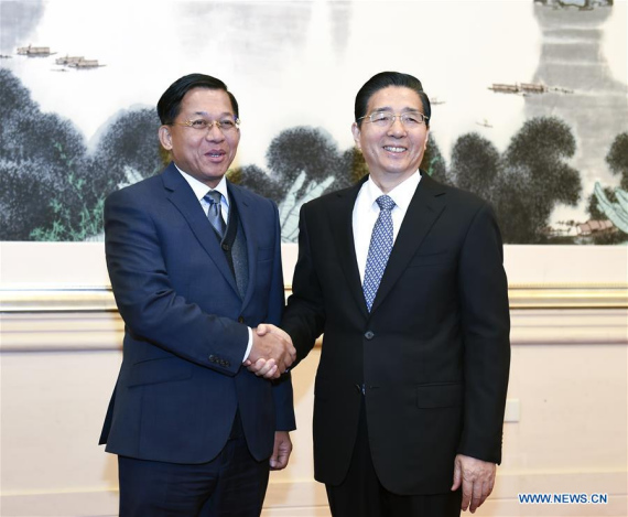 Chinese State Councilor Guo Shengkun (R), also Chinese Public Security Minister, meets with Myanmar's Commander-in-Chief of Defense Services Sen-Gen Min Aung Hlaing in Beijing, capital of China, Nov. 2, 2016. (Photo: Xinhua/Zhang Ling) Chinese State Councilor Guo Shengkun (R), also Chinese Public Security Minister, meets with Myanmar's Commander-in-Chief of Defense Services Sen-Gen Min Aung Hlaing in Beijing, capital of China, Nov. 2, 2016. (Photo: Xinhua/Zhang Ling)