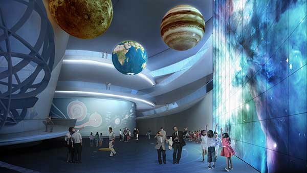 A CG image of the Shanghai Planetarium.(Photo provided to China Daily) A CG image of the Shanghai Planetarium.(Photo provided to China Daily)