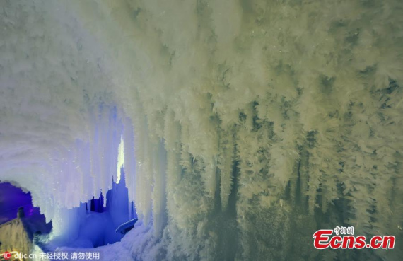 Located 50 kilometers west of Ningwu county, north China's Shanxi province, Luyashan ice cave was formed in the glacial epoch in the quaternary period three million years ago. (Photo/IC) Located 50 kilometers west of Ningwu county, north China's Shanxi province, Luyashan ice cave was formed in the glacial epoch in the quaternary period three million years ago. (Photo/IC)