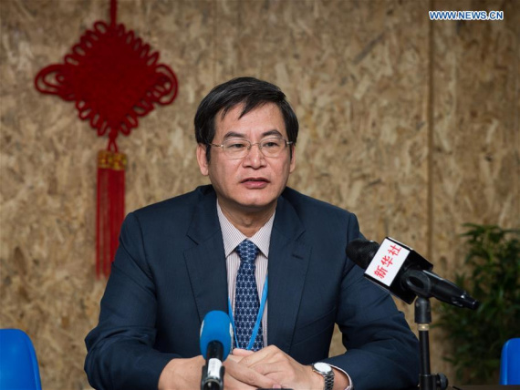 Xie Ji, the deputy chief of Chinese delegation to COP22, speaks during a press conference in Marrakech, Morocco, Nov. 10, 2016. (Photo: Xinhua/Meng Tao) Xie Ji, the deputy chief of Chinese delegation to COP22, speaks during a press conference in Marrakech, Morocco, Nov. 10, 2016. (Photo: Xinhua/Meng Tao)