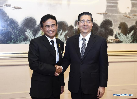 Chinese State Councilor Guo Shengkun (R), also Chinese Public Security Minister, meets with Thailand's Justice Minister Paiboon Khumchaya in Beijing, capital of China, Nov. 24, 2016. (Photo: Xinhua/Yan Yan) Chinese State Councilor Guo Shengkun (R), also Chinese Public Security Minister, meets with Thailand's Justice Minister Paiboon Khumchaya in Beijing, capital of China, Nov. 24, 2016. (Photo: Xinhua/Yan Yan)