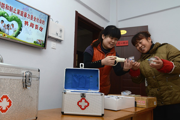 A domestic violence shelter in Jinzhou, Liaoning province, operates 24 hours a day.(Photo by Li Tiecheng/China Daily) A domestic violence shelter in Jinzhou, Liaoning province, operates 24 hours a day.(Photo by Li Tiecheng/China Daily)