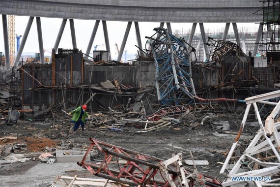Nine people are facing criminal charges in connection with a deadly construction site accident in east China's Jiangxi Province, police said Monday. (Photo:Xinhua/Hu Chenhuan) Nine people are facing criminal charges in connection with a deadly construction site accident in east China's Jiangxi Province, police said Monday. (Photo:Xinhua/Hu Chenhuan)