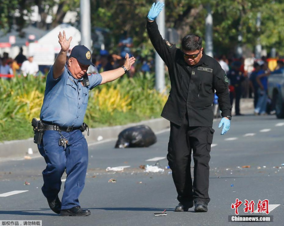 A suspected bomb is found near the U.S. embassy in Manila,Nov. 28, 2016. (Photo/Agencies) A suspected bomb is found near the U.S. embassy in Manila,Nov. 28, 2016. (Photo/Agencies)