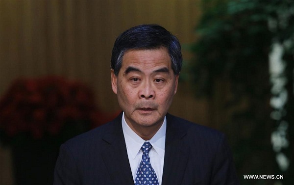 China's Hong Kong Chief Executive Leung Chun-ying attends a press conference in Hong Kong, south China, Dec. 9, 2016. Leung Chun-ying announced on Friday that he will not seek re-election in 2017 due to family reasons. (Xinhua/Lui Siu Wai) China's Hong Kong Chief Executive Leung Chun-ying attends a press conference in Hong Kong, south China, Dec. 9, 2016. Leung Chun-ying announced on Friday that he will not seek re-election in 2017 due to family reasons. (Xinhua/Lui Siu Wai)