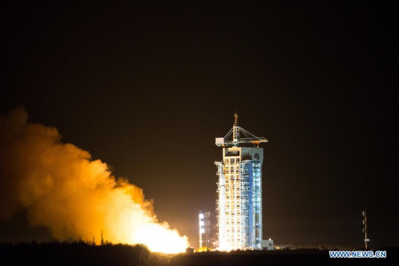 The Long March-2D rocket carrying a carbon dioxide monitoring satellite blasts off from the launch pad at the Jiuquan Satellite Launch Center in Jiuquan, northwest China's Gansu Province, Nov. 22, 2016. (Photo: Xinhua/Ren Hui) The Long March-2D rocket carrying a carbon dioxide monitoring satellite blasts off from the launch pad at the Jiuquan Satellite Launch Center in Jiuquan, northwest China's Gansu Province, Nov. 22, 2016. (Photo: Xinhua/Ren Hui)