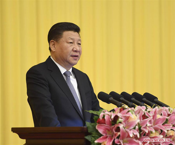 hinese President Xi Jinping addresses a New Year gathering of the Chinese People's Political Consultative Conference (CPPCC) National Committee in Beijing, capital of China, Dec 30, 2016. (Photo/Xinhua)
