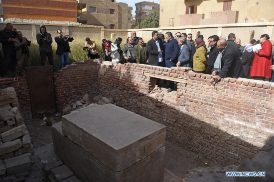 Egyptian Minister of Antiquities Khaled al-Anany and some other officials visit an archaeological site in Egypt's Delta governorate of Qalyoubiya, 30 km north of Cairo, capital of Egypt, on Jan. 8, 2017. (Xinhua/Zhao Dingzhe) Egyptian Minister of Antiquities Khaled al-Anany and some other officials visit an archaeological site in Egypt's Delta governorate of Qalyoubiya, 30 km north of Cairo, capital of Egypt, on Jan. 8, 2017. (Xinhua/Zhao Dingzhe)