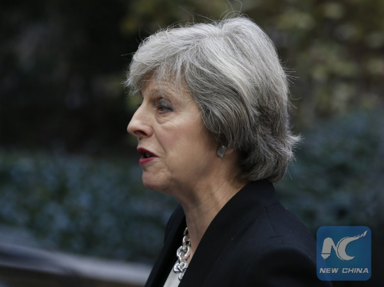 British Prime Minister Theresa May arrives at EU Summit at its headquarters in Brussels, Belgium, Dec. 15, 2016. (Xinhua/Ye Pingfan) British Prime Minister Theresa May arrives at EU Summit at its headquarters in Brussels, Belgium, Dec. 15, 2016. (Xinhua/Ye Pingfan)
