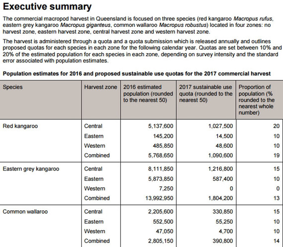 A screenshot from the 2017 Quota Submissions for Commercially Harvested Macropods in Queenslan. (Photo/CGTN) A screenshot from the 2017 Quota Submissions for Commercially Harvested Macropods in Queenslan. (Photo/CGTN)