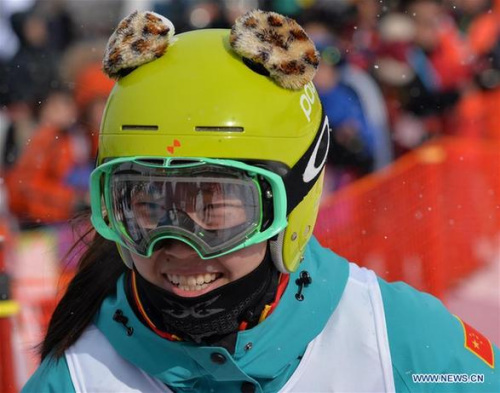 China's Zang Ruxin reacts after winning women's giant slalom of snowboard at the 2017 Sapporo Asian Winter Games in Sapporo, Japan, Feb. 19, 2017. (Xinhua/He Changshan) China's Zang Ruxin reacts after winning women's giant slalom of snowboard at the 2017 Sapporo Asian Winter Games in Sapporo, Japan, Feb. 19, 2017. (Xinhua/He Changshan)
